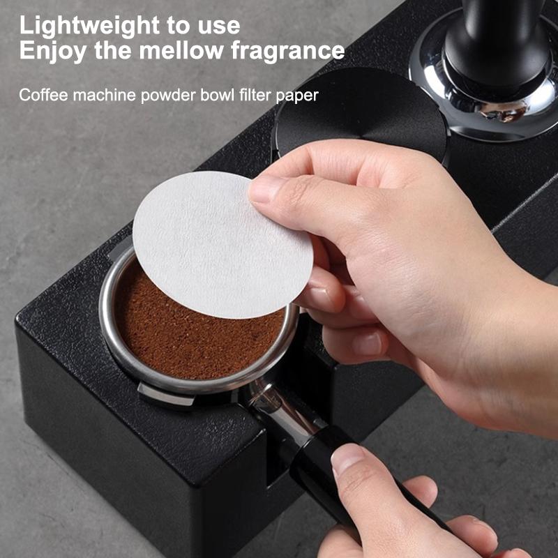 51/53/58mm Univerzální papírový kávový filtr Rukojeť Sekundární papírový filtr pro oddělování vody Kulaté kávové příslušenství Čajové náčiní