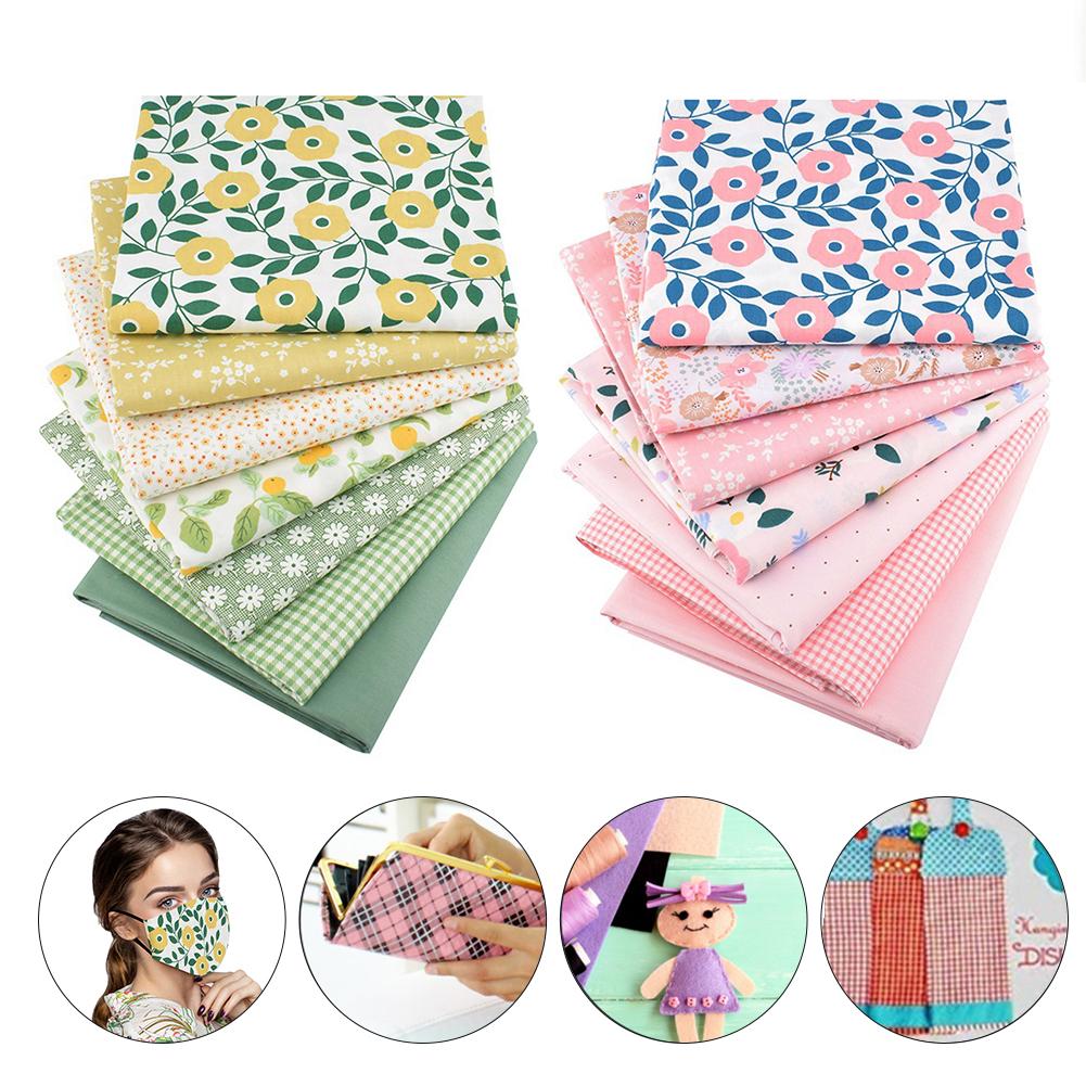 Buy 7PCS 50*50CM Cotton Floral Print Fabric for Crafts DIY at