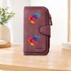 Colorful spray-painted artistic long zipper wallet, large-capacity card holder, unisex clutch bag, stylish zippered coin purse, suitable for daily