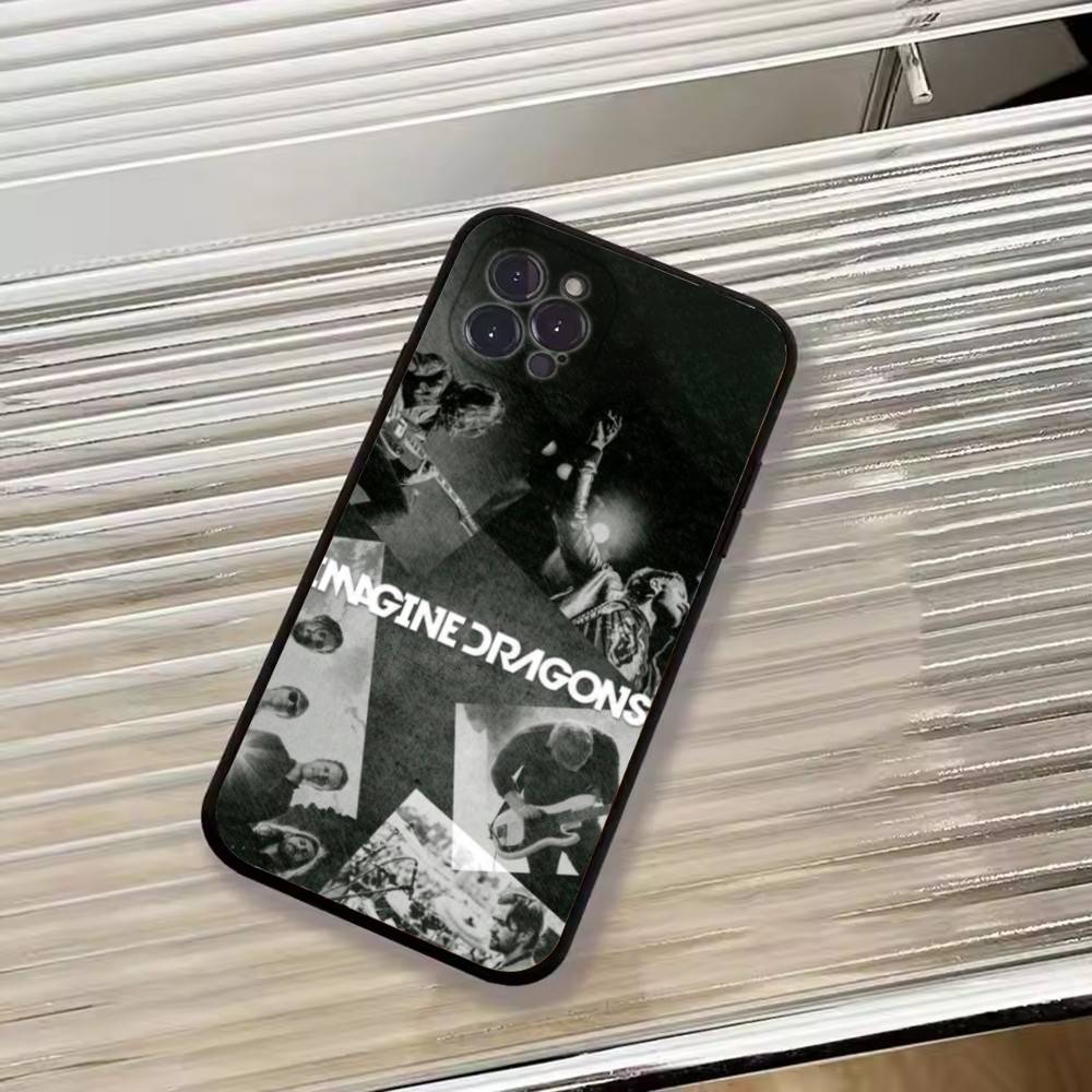 Band Imagine D-Dragons Phone Case For iPhone 17,16,15,14,13,12,11 Plus,Pro Max,XS,Soft Black Cover