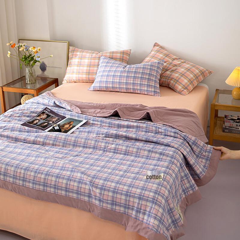 Machine Washable Washed Cotton Summer Quilt