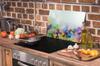 PLAQUE DE PROTECTION EN VERRE POUR PLAQUE DE CUISSON 70x52 FLEURS