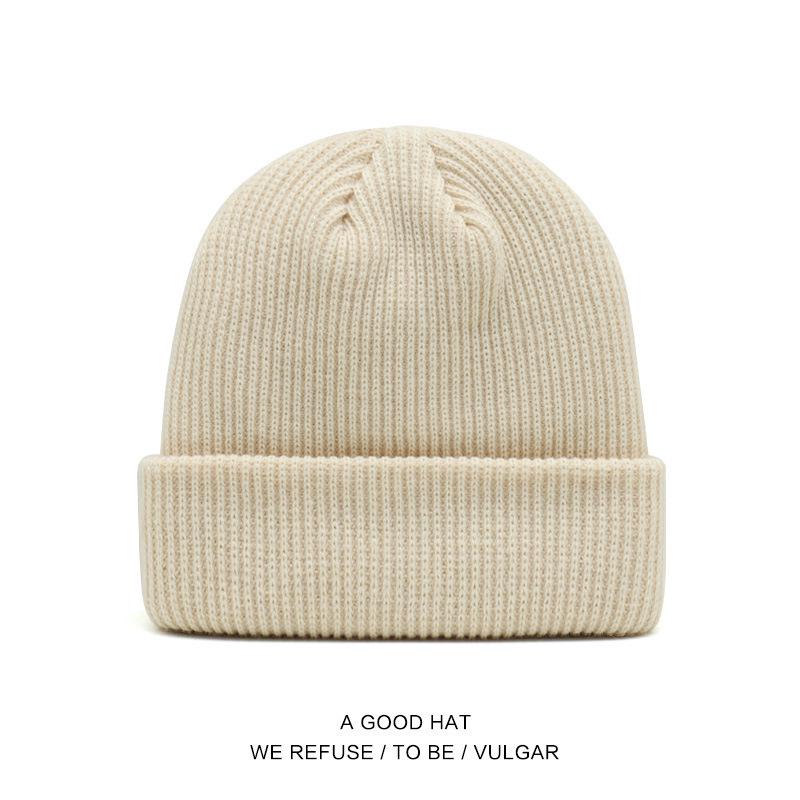 

Унисекс Модная Хип-Хоп Шапка: Теплая вязаная шапка с вышивкой логотипа для осени и зимы