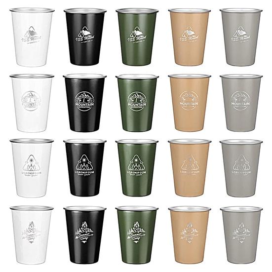 Yousheng 350ml Coffee Cup Heat Resistant Large Capacity Paint Treatment Stainless Steel Camping Milk Beer Cup Outdoor Supplies