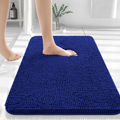 Olanly Shaggy Soft Absorbent Bath Rug Bathroom Rug Mat Non Slip Thick Plush Machine Washable Bath Mat for Bathroom Shower 61x150