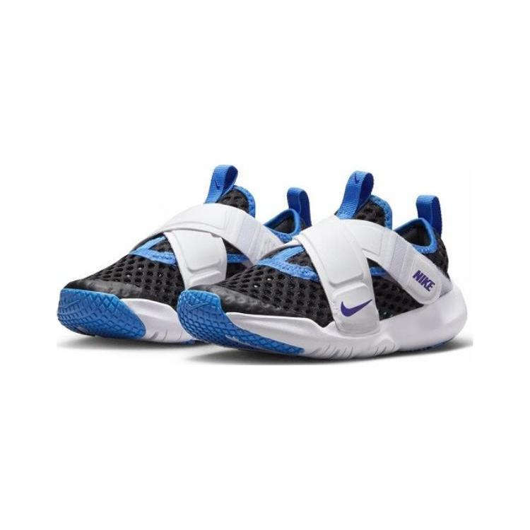 New Nike Flex Advance PS Anti Slip Wear Resistant Low Top Kids' Running Shoes Black White Blue Children Aged 3 7 Years Old DC9370-002