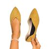 Large Size Pointed Flat Bottom Shallow Mouth Single Shoes New Four Seasons Suede Flat Heel Ladyshoes