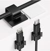Cable Strong Cord Wire Fixing Clip for Cable with Adhesive Small and Discreet Clips, 30-Pack, Adhesive, Removable, Holder, (Black), Cars, Desks,