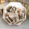 1 PC Automatic Folding Umbrella - Shih Tzu Pattern, Portable & Foldable Design with 8 Ribs, Christmas Birthday Gifts