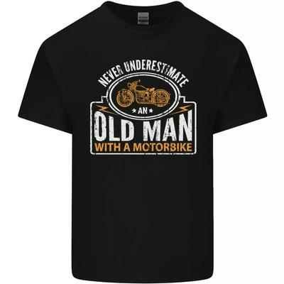 Old Man Motorcycle Motorbike Biker Funny T Shirt