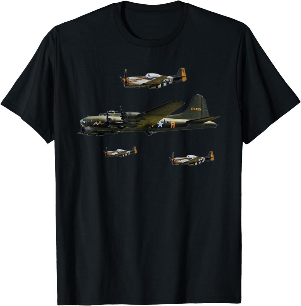 B17 Bomber Flying Fortress Warplanes Designs TShirt Short Sleeve Casual 100 Cotton Shirt