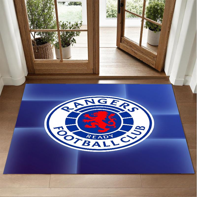 Rangers FC Design Crystal Velvet Rug Soft Decorative Mat for Bedroom Entrance