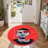Ronaldo's Round Floor Mat Design for Balcony Bedrooms Kitchen Dormitory Antislip Round Carpet Office home decor Spiritual Gift