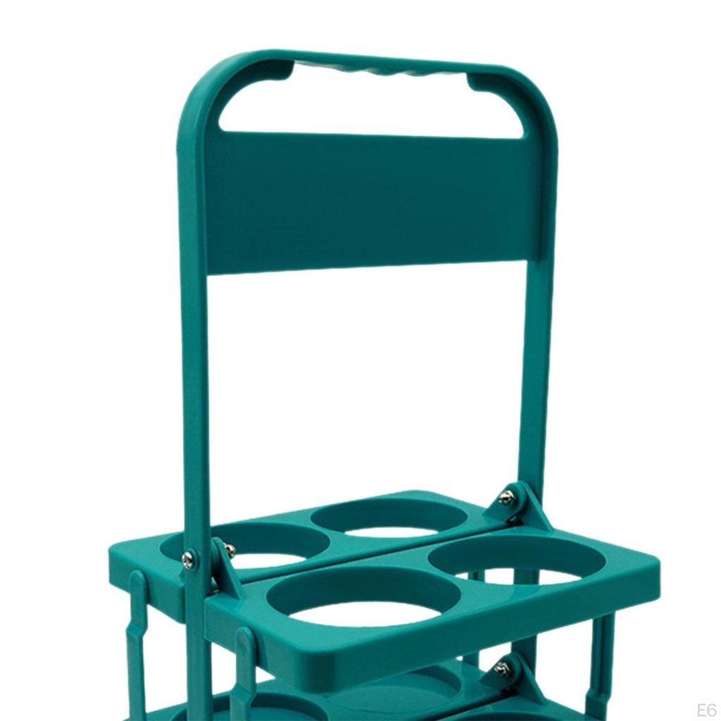 Bottle Holder, Carrier Basket with Handle, Foldable Basket, Handy Drink Stand