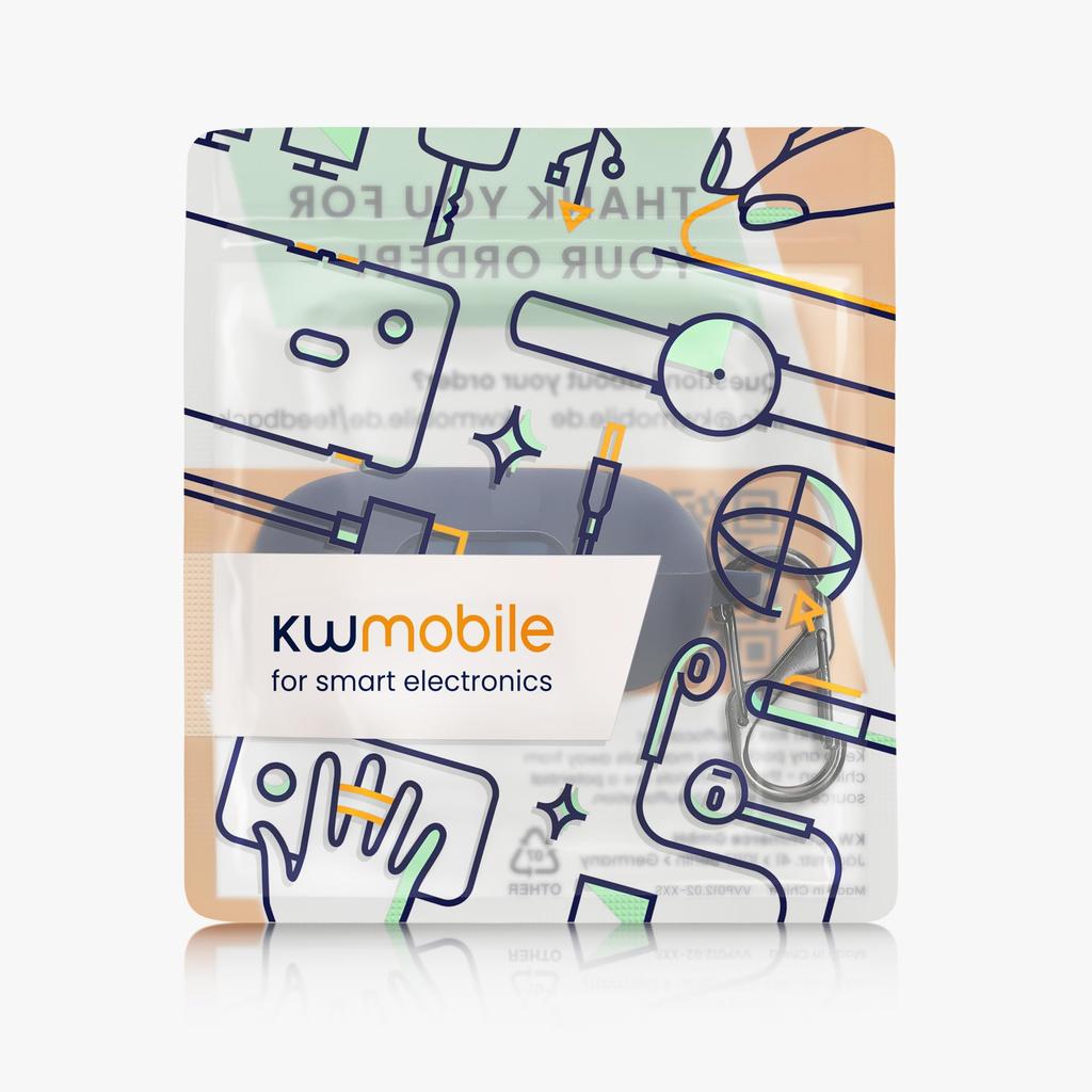 Kwmobile Earphone Case for Anker Soundcore Sport X20 Wireless Drop Navy Blue - Earphones, Silicone, Protection,