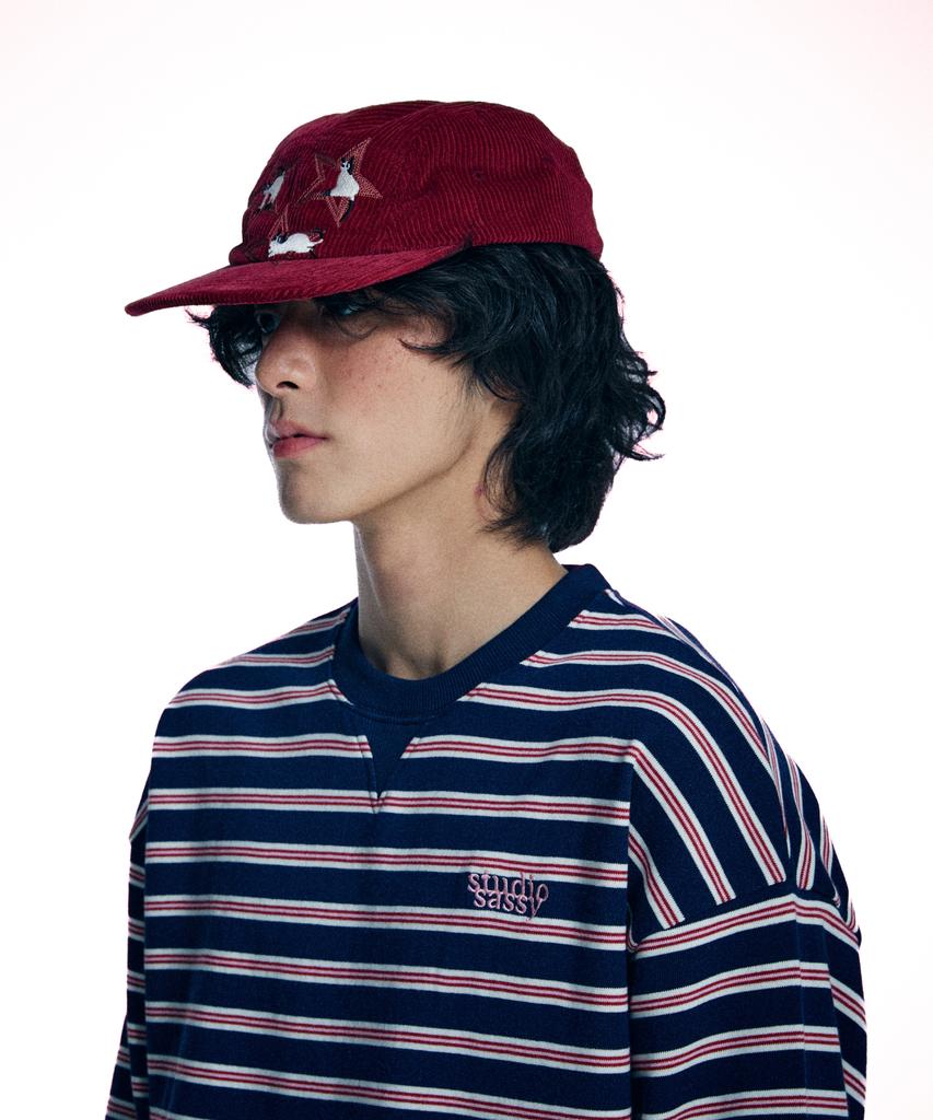 Yueolssesi Triple Meow Camp Cap (Red)
