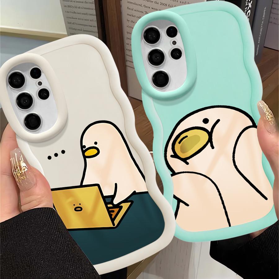 Cute Duck Case for Samsung Galaxy S20 FE S25 A26 S23 Plus A25 S22 Ultra S21 S24 Soft Phone Cover A54 A55 A36 A24 A34 A35