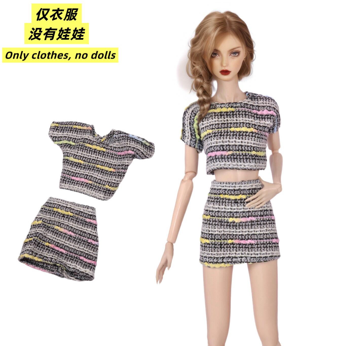 

30Cm Doll Clothes Fashion Daily Wear Short Sleeve Tops Bustier Dresses Dress-Up Clothing For 1/6 Fr Supermodel Doll Accessories Set For 30cm Doll
