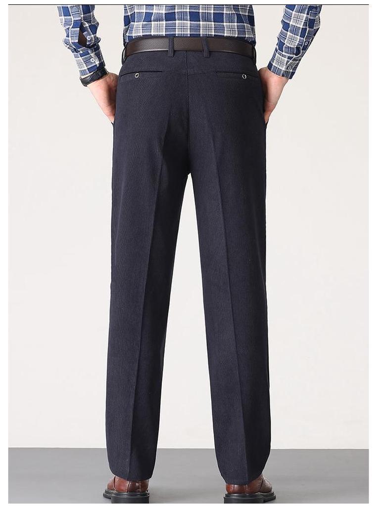 Men's Autumn/Winter Corduroy Pants - Casual Long Trousers for Middle-Aged & Elderly