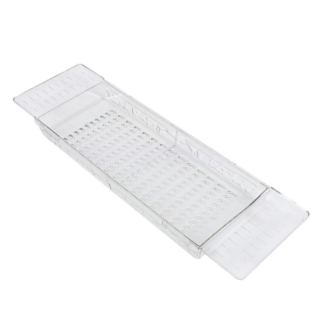 Bathtub Tray Multifunctional Drain Bath Shelf PET Retractable Bathtub Storage Rack for Bathroom