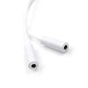 3.5Mm Aux Audio Mic Splitter Cable Earphone Headphone Adapter 1Male To 2Female