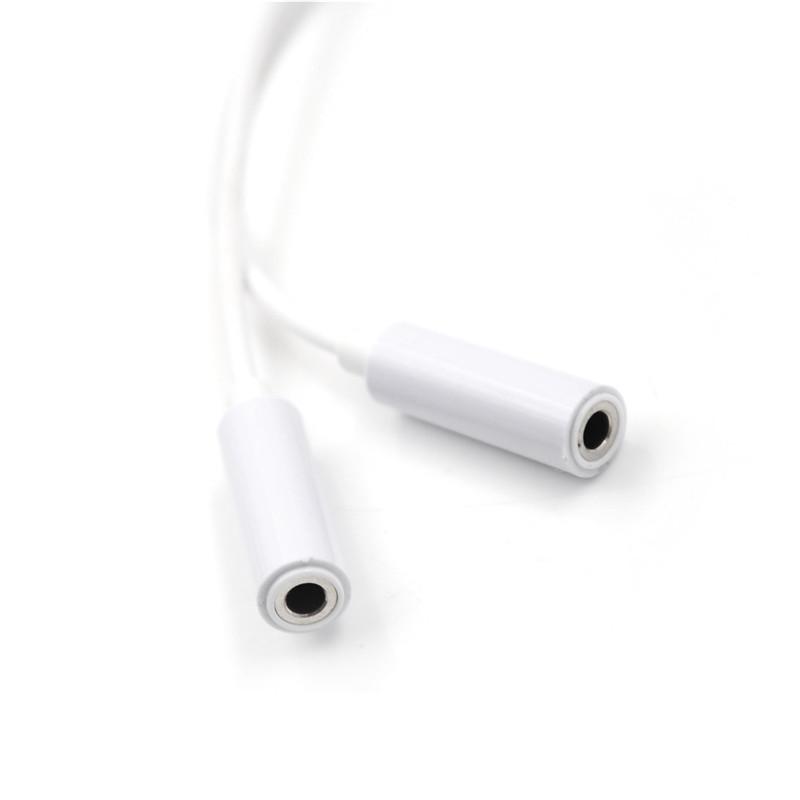 3.5Mm Aux Audio Mic Splitter Cable Earphone Headphone Adapter 1Male To 2Female