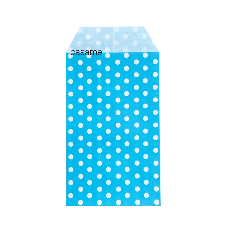 10 Pcs Small Sack Pouch Mini Dot Kraft Paper Bags Wedding Party Invitation Greeting Cards Paper Gift Bag Birthday