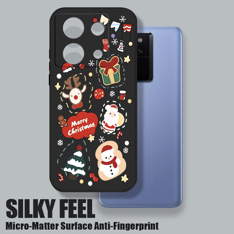 Christmas New Year Pattern Phone Case For Xiaomi Redmi Note 14 13 Pro Plus 12 14 Pro 5G Note 13C 11 13 14 4G Soft Silicone Cover