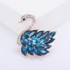 Rhinestone Swan Brooches for Women Unisex Crystal Glass Animal Pins Banquet Party Backpack Gifts Jewelry Accessories