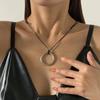 Simple geometric love hollow pendant necklace hip-hop sweet and cool irregular versatile necklace