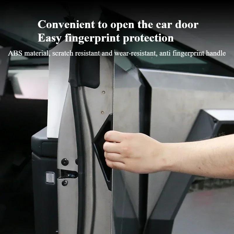 For Tesla Cybertruck 2025 Car Door Edge Protection Handle Anti-collision Strip Door Handle Handprint Resistant Car Accessories