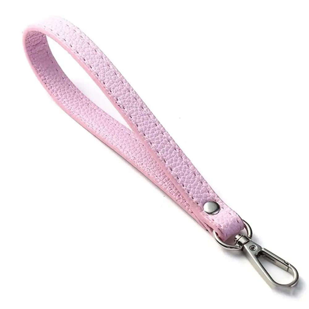 Silver/Gold Simple PU Leather Bag Wrist Strap Solid Color Soft Purse Handle Replacement Adjustment Wallet Belt Bag Accessories