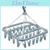 With Hanger Drip Foldable 32 Clips Plastic Hanging Drying Rack For Clothes Underwear Socks