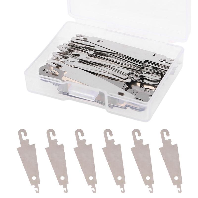 60pcs Metal Needle Threaders Embroidery for Cross Threading Large Eye Nee