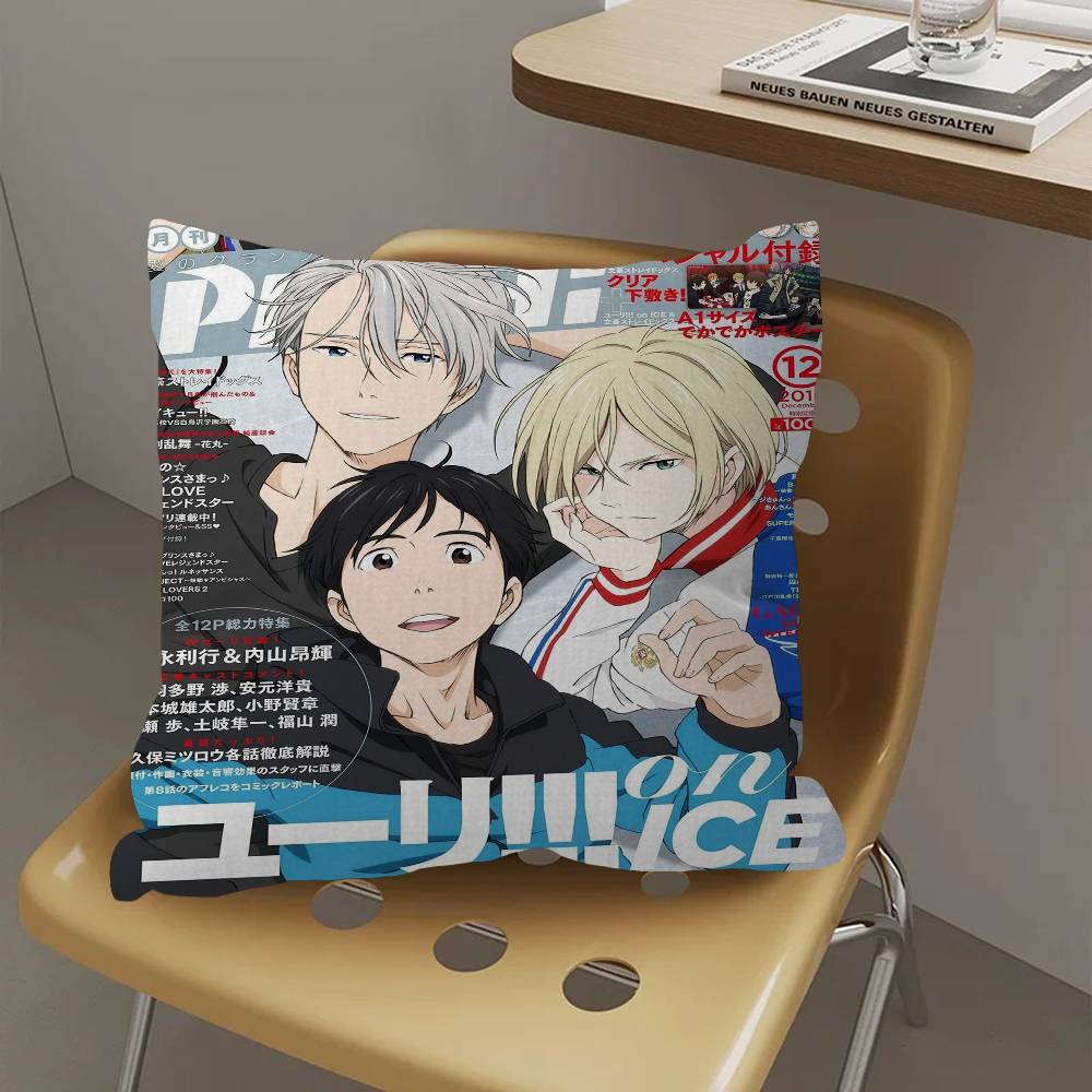 Аниме Y-YURi On ICE Подушка Аниме Подушка Наволочка для Подушки на Диван/Кровать Подушка-Подушка 45x45 см Мода 30cmx30cm