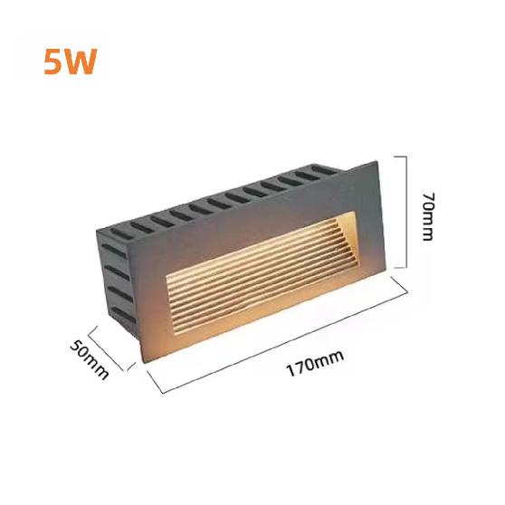 LED IP65 Waterproof Stairs Step Light Outdoor Wall Lamp Corner Garden Street Footlight  Recessed for Porch Yard Balcony 220V