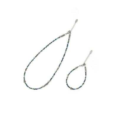 SPERONE [SET] Green Bead Necklace and Bracelet