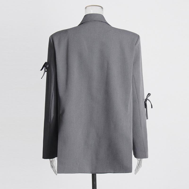 Summer 2026 Women's Casual Blazer with 3D Bow Patchwork Design