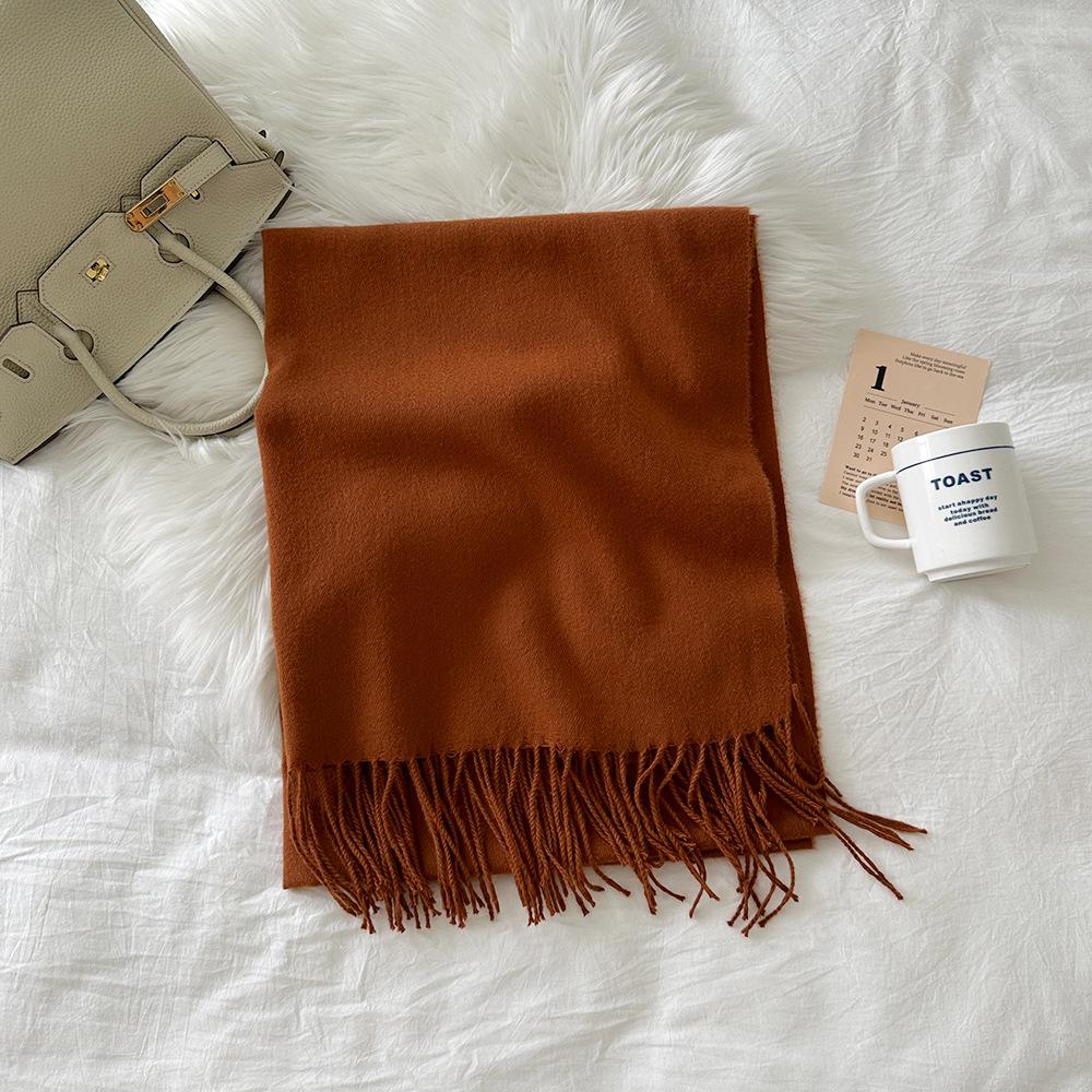 

Шарф женский однотонный зимний новый модный средней длины теплый шарф шаль шарф 190*70cm