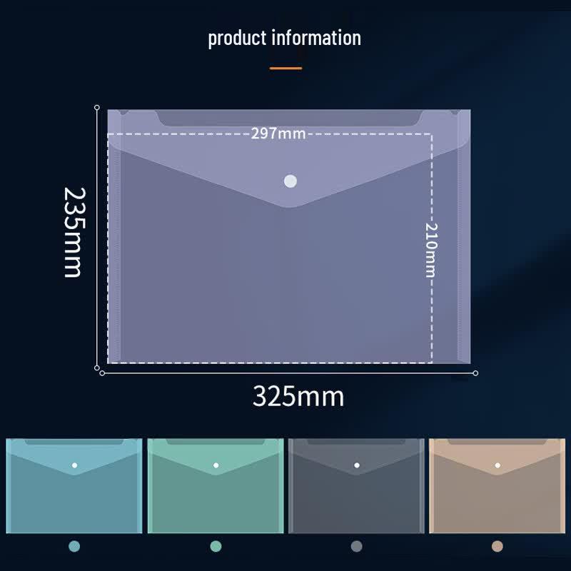 SIMAA A4 Snap-Button Waterproof File Folders