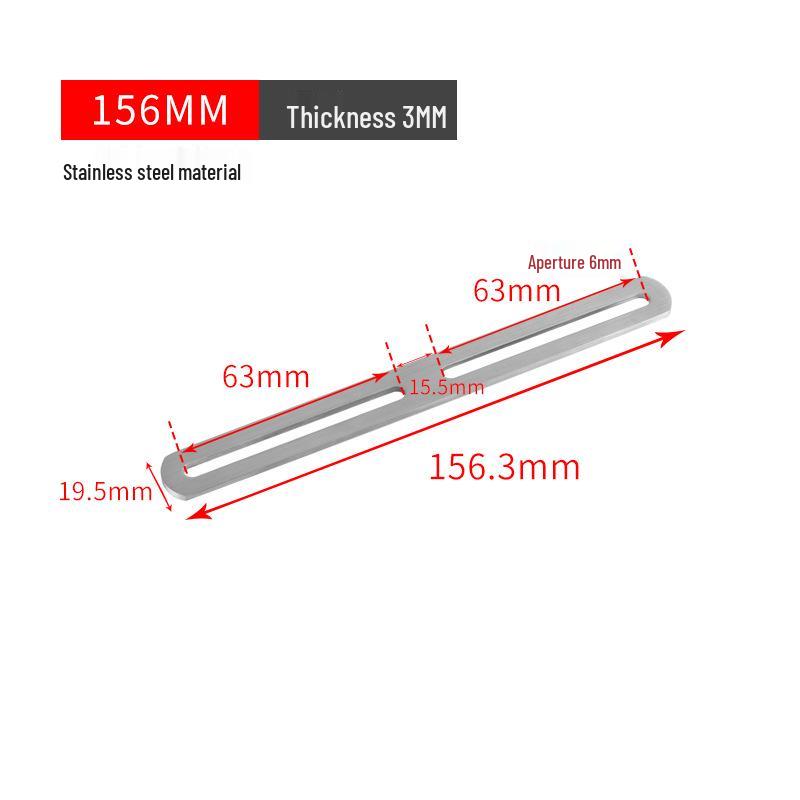 Stainless Steel 90° Movable L-Shaped Corner Bracket with Long Hole for Shelf Support
