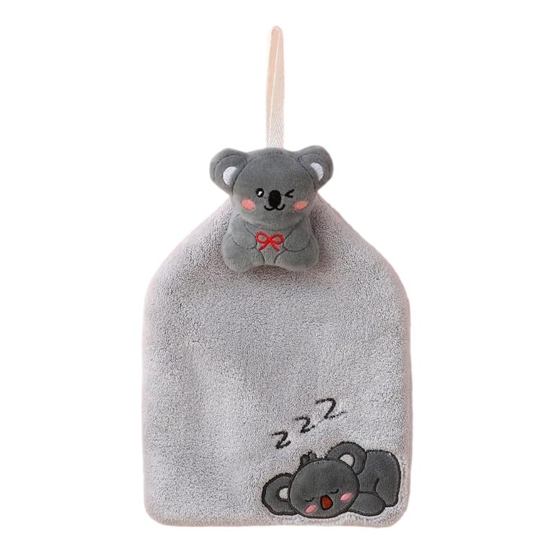 Animal Themed Kids Hand Towels Soft Absorbent Coral Velvets Quick Drying Towels for Kitchen and Bathroom