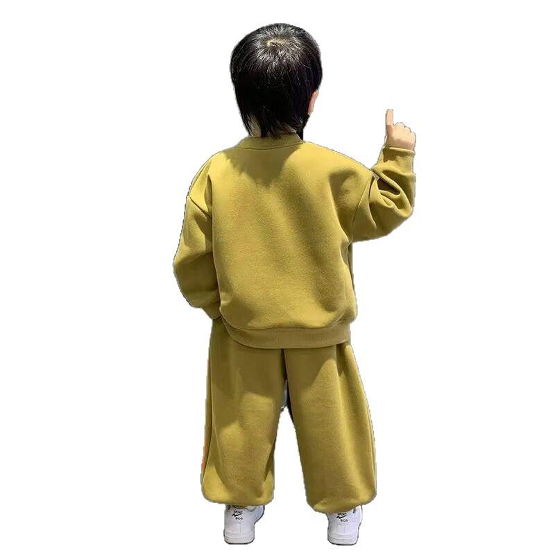 Boys' Stylish Korean Sporty Sweatshirt Set - 2025 New Fashion Two-Piece for Spring & Autumn