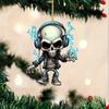 Unique Skull Acrylic Car Ornament - 2D Flat Cartoon Design, Perfect for Car Interior Decoration, 3.15" X 2.165"