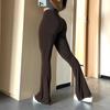 Summer Slim Fit Yoga Pants For Women, Sexy Peach Butt Lifting Micro Flare Trousers, Casual Fitness Pilates Leggings