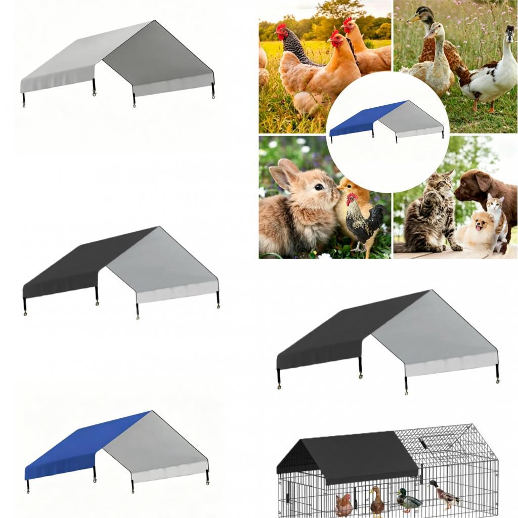 Tarp Chicken Coop Cover Replacement Sun Protection Shade Cloth Duck for Farm Enclosures