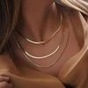 Elegant Double Layer Chain Y2K Snake Bone Chain Cool Korean Style Necklace  Party