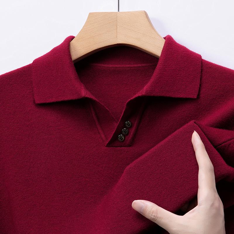 Herren Polo Strickpullover, Thermisches Unterhemd