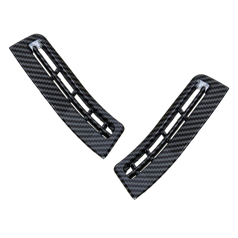 2Pcs Car A Pillar Air Vent Outlet Cover Trim Fit for Hyundai Santa Fe     Black Carbon Fiber Style Plastic