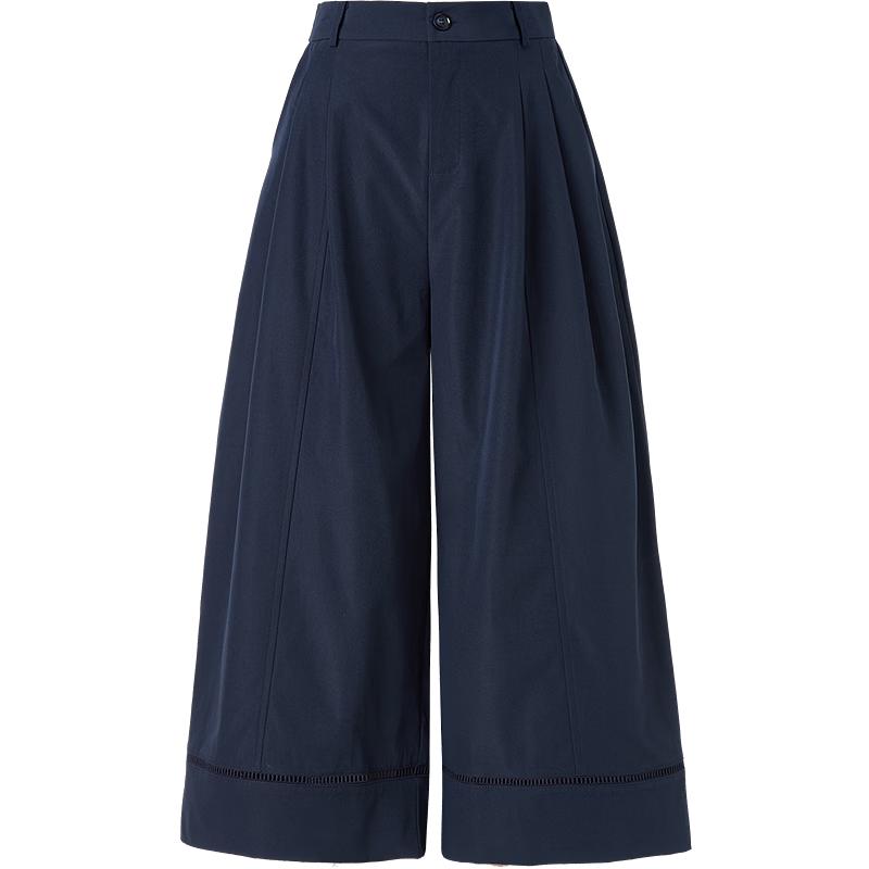 Betu 2026 Summer Women s High-Waist Wide-Leg Cropped Pants S